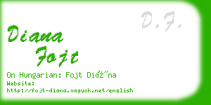 diana fojt business card